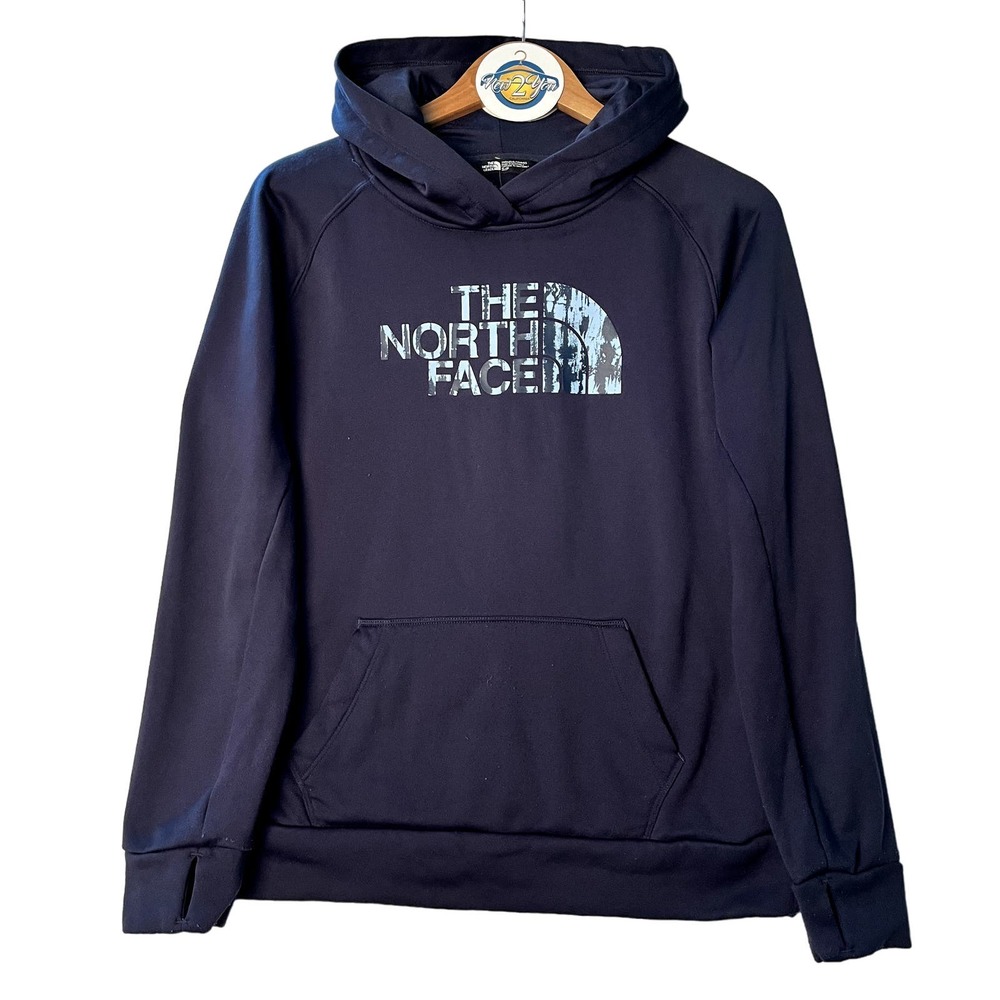The North Face Blue Pullover Logo Hoodie